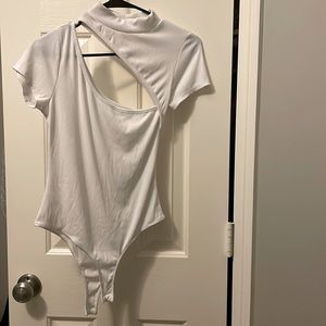 White bodysuit large stretchy